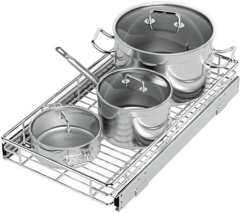 Pull Out Cabinet Organizer, 11.8" Slide Out Kitchen Organizers Storage by ZOINLIY