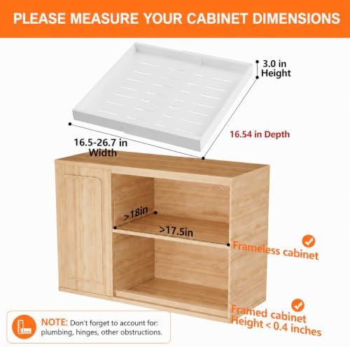 Expandable Pull Out Cabinet Organizer,16.5-26.7" Wx16.54''D,4 Pack - Image 2