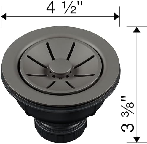 BLANCO Essential Kitchen Sink Basket Strainer - 3.5" Sink Drain Strainer with Turn-to-Close Design, Color-Coordinated for BLANCO SILGRANIT Sinks, Volcano Gray - Image 3