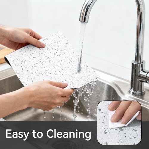 FIFTY FEET 18"x96" Non-Adhesive Shelf Liner for Kitchen Cabinets and Drawers, Washable Non-Slip PVC Cabinet Liner (Rock)(1 Roll) - Image 4