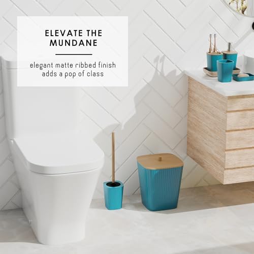 Clara Clark Teal Bathroom Set, Shower Curtain Set, Bathroom Accessory Set - Image 7