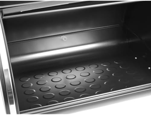 Brabantia Roll Top Bread Box | Medium | Matt Black | Large Metal Front Opening Bread Store for Kitchen Countertop | Partly Flat Top for Extra Storage, Magnet Closing Lid | Fits 1 Loaf - Image 4