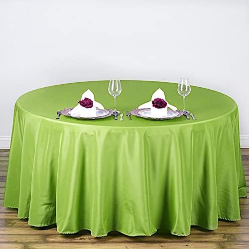 Balsa Circle 10 pcs 108 inch Apple Green Round Washable Polyester Easy-Care Tablecloth for Indoor and Outdoor Bridal Shower Wedding Table Buffet Table Parties Events Kitchen Dining - Image 3