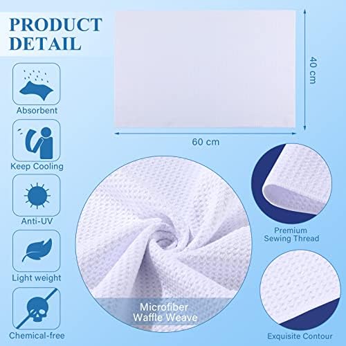 Breling Sublimation Kitchen Towel Blanks 16 x 24Inch, Microfiber Waffle Weave Sublimation Tea Towels Fast Drying Absorbent for Home Kitchen Gifts(24 Pieces) - Image 3