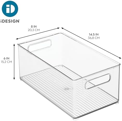 iDesign Kitchen Binz Stackable Organizer, 8" x 6" x 14.5", Clear - Image 4