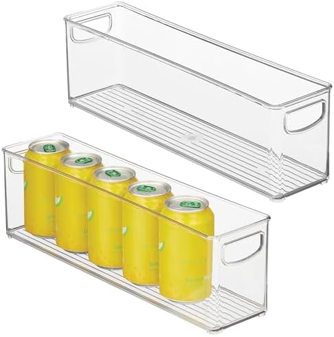 iDesign Plastic Stackable Pantry Bin, Set of 2, Clear by iDesign