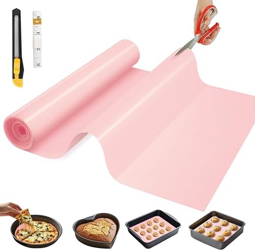 GTJ Silicone Baking Mat Roll, Reusable Baking Sheet Liners, 16 in x 6 ft | Free Cut to Size, Food-Grade, Non-Stick, Non-Slip, For Dough, Pastry, Air Fryer, Freeze Dryer, Oven Pan, Kitchen Counter by GTJ
