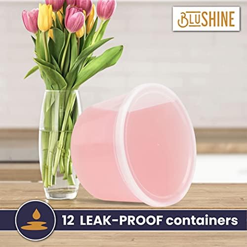 BluShine Deli Containers with Lids, Plastic Food Storage Containers | 64 oz, 12 sets Plastic Deli Food Storage Containers with Airtight Leak Proof Lids, Reusable, Microwave and Freezer Safe - Image 4