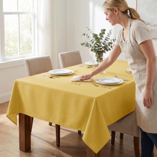 Fitable 6 Pack Rectangle Tablecloths, 70 x 108 Inch, Yellow - Image 6