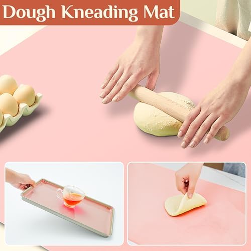 GTJ Silicone Baking Mat Roll, Reusable Baking Sheet Liners, 16 in x 6 ft | Free Cut to Size, Food-Grade, Non-Stick, Non-Slip, For Dough, Pastry, Air Fryer, Freeze Dryer, Oven Pan, Kitchen Counter - Image 5