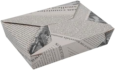 Restaurantware Bio Tek 8.5 x 6.3 x 2 Inch Food Containers 50 Durable Noodle Boxes - Disposable Sustainable Newsprint Paper 49-Ounce Takeout Boxes Rectangle For Takeouts Or Picnics - Image 2