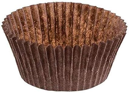 Brown Paper Cupcake Liners - USA MADE - Fluted Cupcake Holder Cups for Baking Muffins, Brownies, Food-Grade, Odorless, Non-Stick, Quick-Release Paper - Fits Standard Pans, 2'' x 1 1/4'' - 5000 pc. by Decony