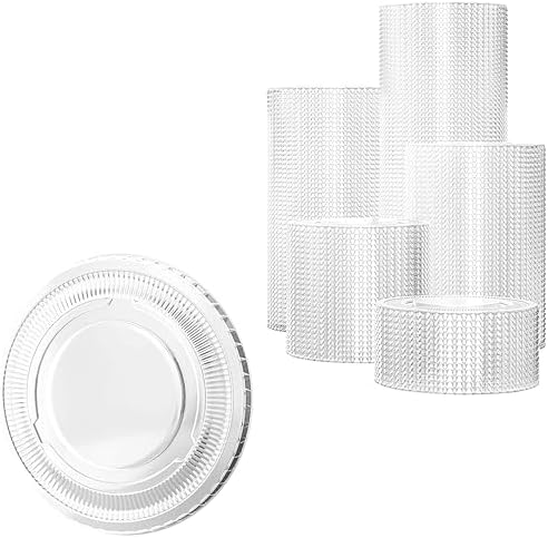 Leakproof, BPA Free 5.5 oz Souffle Lids 500 PK. Stackable Lids for Containers for Sampling, Salad Dressing, Sauce or Jello Shots. Plastic Food Prep Supplies for Restaurant, Cafe, Catering, Deli, Party by FoodRestaurantSupplies