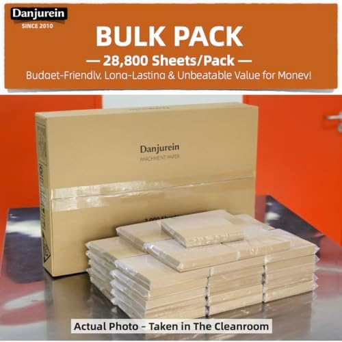 5x5-28800 Sheets Commercial Parchment Paper Squares | Food Grade Non-Stick 428°F for Mini Bakery Treats, Air Fryer Bites, Sampler Packs & Appetizer Prep - Image 5