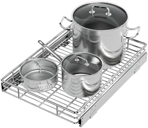 Pull Out Cabinet Organizer, 14.8” Slide Out Kitchen Organizers Storage by ZOINLIY