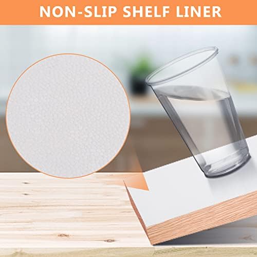 WochiTV Shelf Liner for Cabinets, Drawer Non Adhesive Non Slip Foam Mat for Kitchen, Pantry, Bathroom, Cupboard, Garage, Closet, Shelves, Drawer, Tool Box, White 11.8 x 59 inches - Image 3