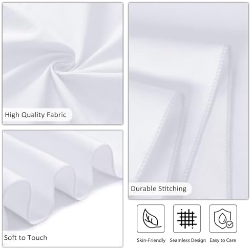 8 Pack White Rectangular Table Cloth 90 x 156 Inch for 8 Foot Table - Image 5