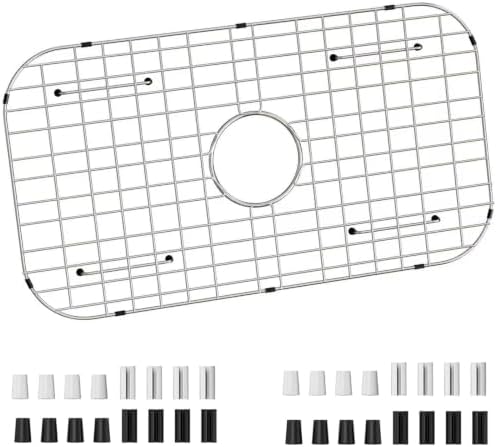 Sink Bottom Grid 24-1/8" x 12-5/8",Centered Drain with Corner Radius 1-1/2" by kitchenhelper
