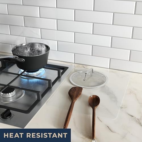 GASARÉ, Extra Large, Thick, Silicone Mat for Kitchen Counter, Heat Resistant Mat, Countertop Protector, Non-Slip, Easy to Clean, Cuttable, 16 x 12 Inches, Semi-Transparent - Image 3