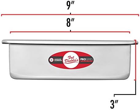 Fat Daddio's Anodized Aluminum Square Cake Pan, 3" High - 8 Inch x 8 Inch x 3 Inch - Image 2