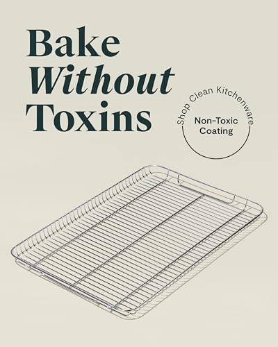 Caraway 18" x 13" Stainless Steel Cooling Rack | For Cooling Baked Goods, Icing, and More, Designed to Fit Into Our Large Baking Sheet - Image 2