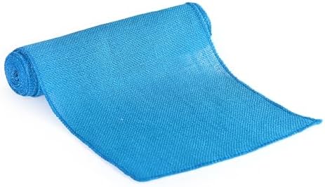 MDS® Pack of 10 Natural Burlap Table Runner, 12 x 72 Inch, Jute Rustic Farmhouse Boho Table Decor for Wedding Reception, Dining Table, Bridal Shower, Baby Shower & Party Decorations - Teal - Image 4