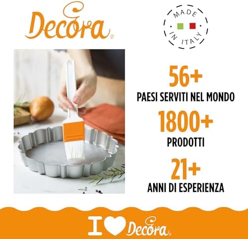 Decora 0075051 Non-Stick Steel Round Design Tart Pan 7.87" Diameter x 1.18" High with Loose Removable Bottom, for Easy Demolding, Professional Design Registered, Patented - Image 4