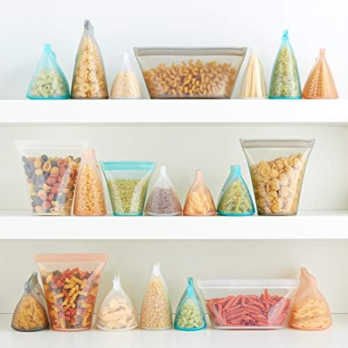 Zip Top Reusable Food Storage Bags | Small Cup [Peach] | Silicone Meal Prep Container | Microwave, Dishwasher and Freezer Safe | Made in the USA - Image 6