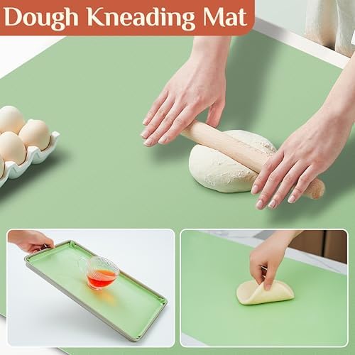 GTJ Silicone Baking Mat Roll, Reusable Baking Sheet Liners, 12 in x 10 ft | Free Cut to Size, Food-Grade, Non-Stick, Non-Slip, For Dough, Pastry, Air Fryer, Freeze Dryer, Oven Pan, Kitchen Counter - Image 5