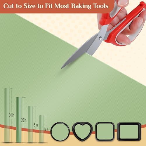 GTJ Silicone Baking Mat Roll, Reusable Baking Sheet Liners, 20 in x 6 ft | Free Cut to Size, Food-Grade, Non-Stick, Non-Slip, For Dough, Pastry, Air Fryer, Freeze Dryer, Oven Pan, Kitchen Counter - Image 2