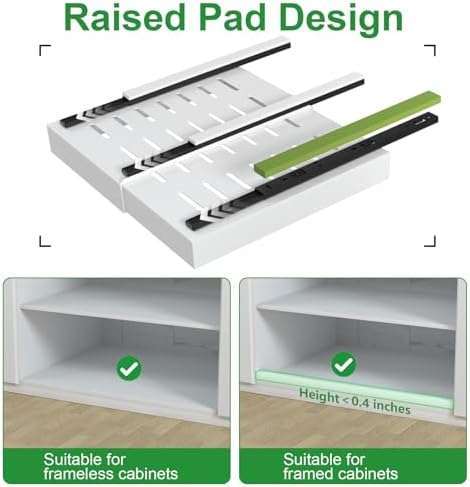 PAKETA 2 Pack Expandable Pull Out Cabinet Organizer,21" Deep - Image 5