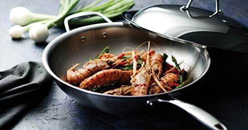Tramontina Signature Tri-Ply Clad Stainless Steel 12.5-Inch Wok with lid - Image 5