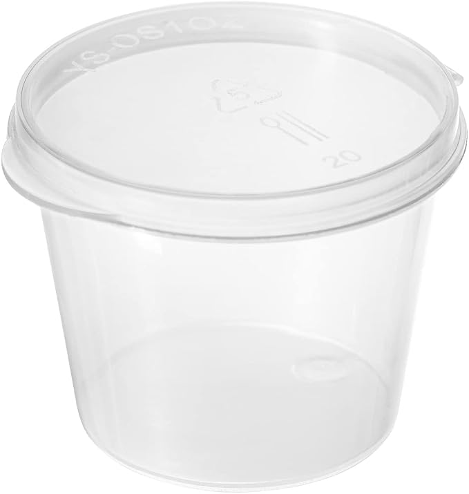 Restaurantware Clear Plastic Sauce Cups With Hinged Lids 2000 Count 1 Ounce Disposable Dipping Containers, Spill-Proof Storage Cups, Freezer-Safe Portion Bowls, Clear - Image 8