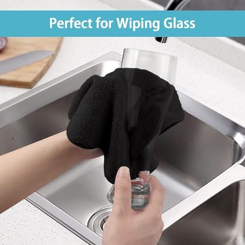 HOMEXCEL 8PK Microfiber Cleaning Cloth, Cleaning Rags for Home, 11.5x11.5in - Image 6