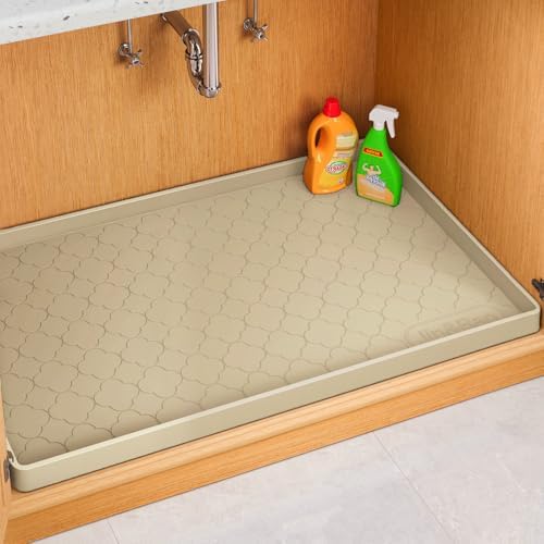 Jin&Bao Under Sink Mat 22" x 22" Waterproof Silicone Cabinet Kitchen Liner by Jin%26Bao
