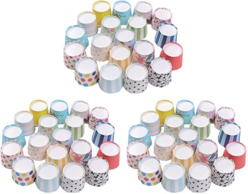 100pcs Random Colorful Premium Greaseproof Cupcake Paper Liners No Muffin Pan Needed Cupcakes Papers (Pack of 3) by Gabkey