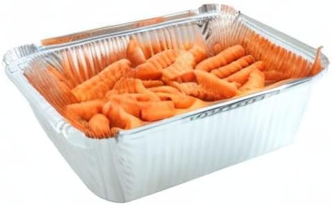 PARTY BARGAINS 5 Lb. Aluminum Foil Pans with Lids - 50 Count Set with Board Lids, 9 x 7 Inches Oblong Pan Food Container for Hot and Cold Use (Max 240°C) - Image 6
