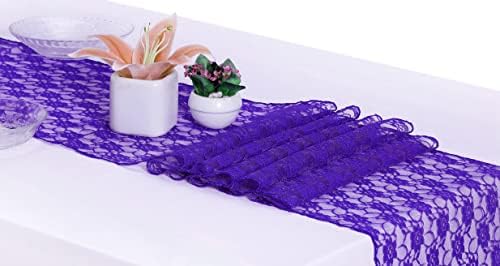 MDS Pack of 10 Wedding 12 x 108 inches Lace Table Runner for Wedding, Decorations for Birthday Parties, Banquets, Graduations, Engagements, and Runners fit Rectangle, Round Table- Royal Blue - Image 2