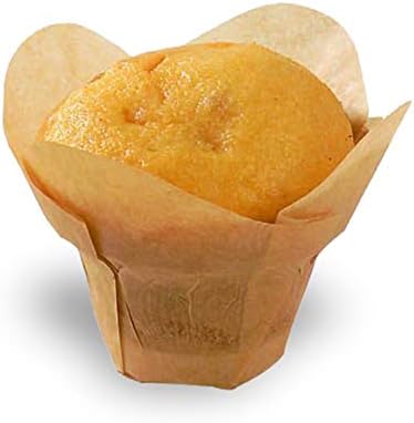 PacknWood -209CPSL3M paper muffin liners,parchment paper cupcake liners tulip, (4 oz, 3.1" x 1.5") -Case of 1000 by PacknWood