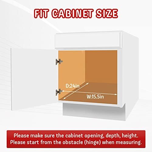 LOVMOR Pull Out Cabinet Organizer and Storage 20" W x 21" D, Slide Out Shelves for Kitchen Cabinets - Image 5