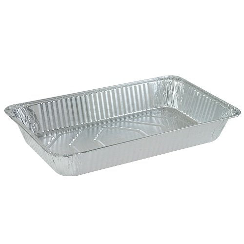Tiger Chef TC-20505 Durable Aluminum Oblong Foil Deep Pan Containers with Foil Lids, Aluminum Foil Pans with Lids, 21" x 13" x 2.5" Size (Pack of 5) - Image 2