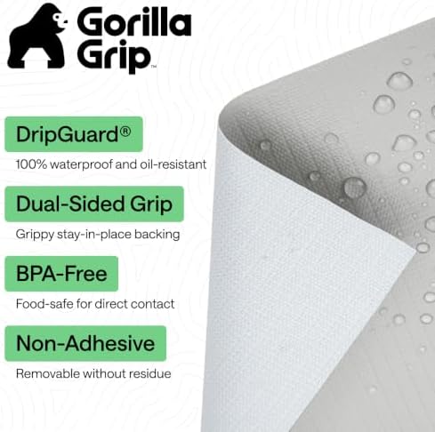 GORILLA GRIP Shelf Liner, Kitchen Drawer Protector, 12x120 Light Gray - Image 2