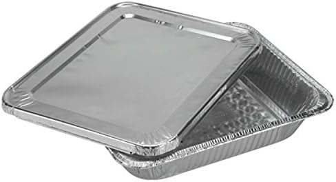 Tiger Chef Aluminum Foil Pans - Disposable Freezer to Oven Safe Containers for Takeout, Baking, Cooking, Storing and Freezing (50, 9 x 13 with Aluminum Lids) by TigerChef