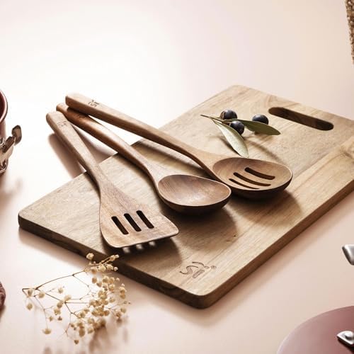 San Ignacio AGROS Saucepan Set Ø20 x 8.5 cm 2L with Aluminium Lid + 3 Wooden Kitchen Utensils - Image 7
