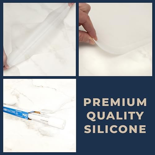 GASARÉ, Extra Large, Thick, Silicone Mat for Kitchen Counter, Heat Resistant Mat, Countertop Protector, Non-Slip, Easy to Clean, Cuttable, 16 x 12 Inches, Semi-Transparent - Image 6