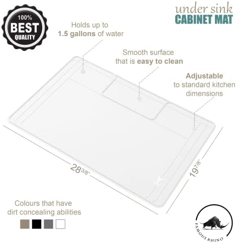 Original Under Sink Mat - Adjustable Silicone, Waterproof Vanity Mat - 28" x 19" or Smaller - Image 5