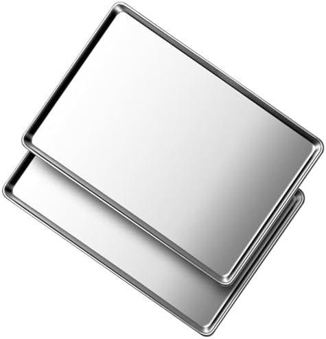 Baking Sheet Set of 5, Stainless Steel Cookie Sheet Baking Sheet Pan, 9/10/12/16/18 Inch, Non Toxic & Heavy Duty & Easy Clean，Duty Nonstick Bakeware Set for Oven Cooking - Image 6