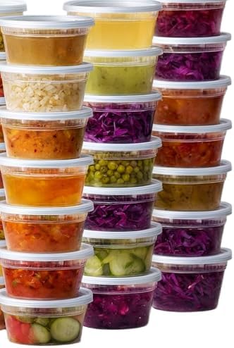 [12oz-100 Set Plastic Deli Containers with Lids - BPA Free Clear Soup Containers with Airtight Lids, Leak Resistant Food Storage for Meal Prep, Stackable/Microwave/Dishwasher/Freezer Safe - Image 2