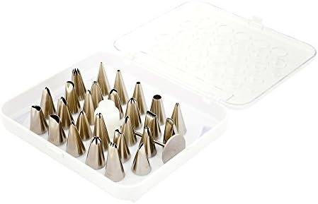 Restaurantware Cake Decorating Tips Set 28-Piece Set of Stainless Steel Icing Nozzles, Durable Pastry Bag Tools, Rust-Resistant Dessert Decoration Kit, Silver - Image 4