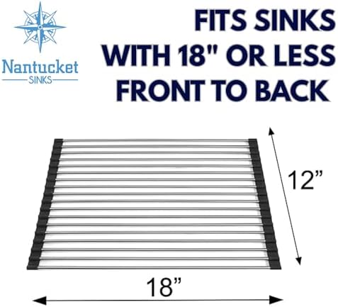 Nantucket Sinks RUM Roll Up Dish Drying Rack – Over The Sink, Foldable - Image 2